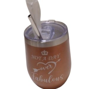 Stainless Steel Insulated Tumbler, Reusable Straw W/ Cleaning Brushes